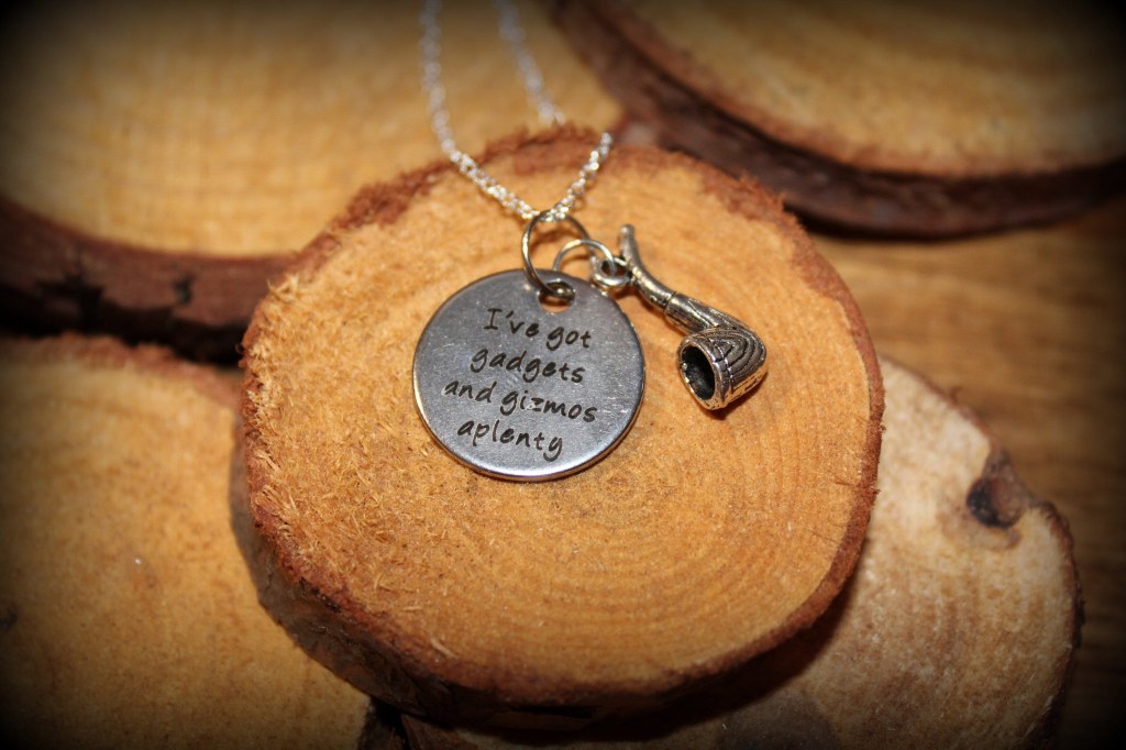 Picture of: Fairy Tale Inspired ‘I’ve got Gadgets and Gizmos aplenty’ Pipe charm  pendant necklace