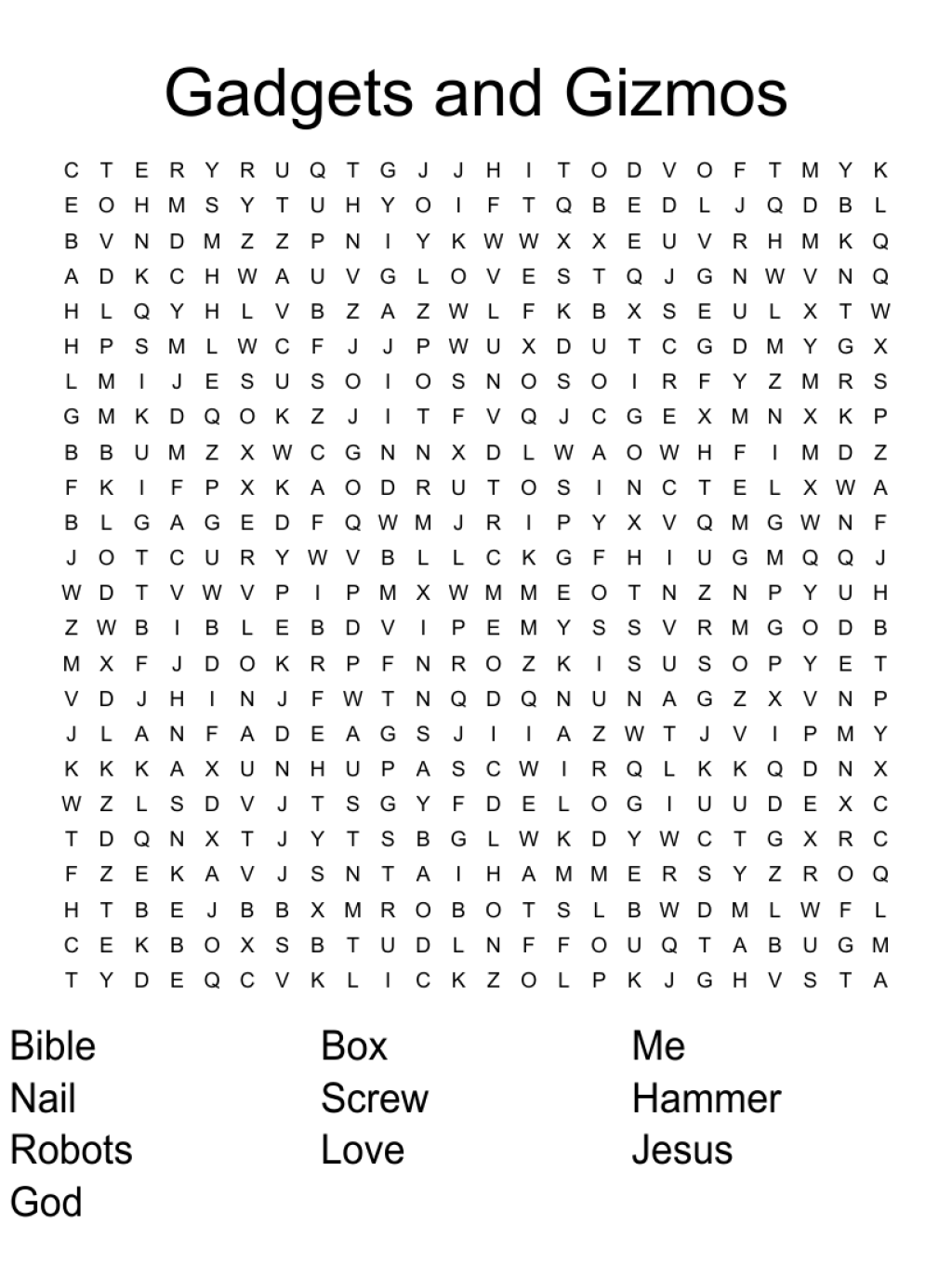 Picture of: Gadgets and Gizmos Word Search – WordMint